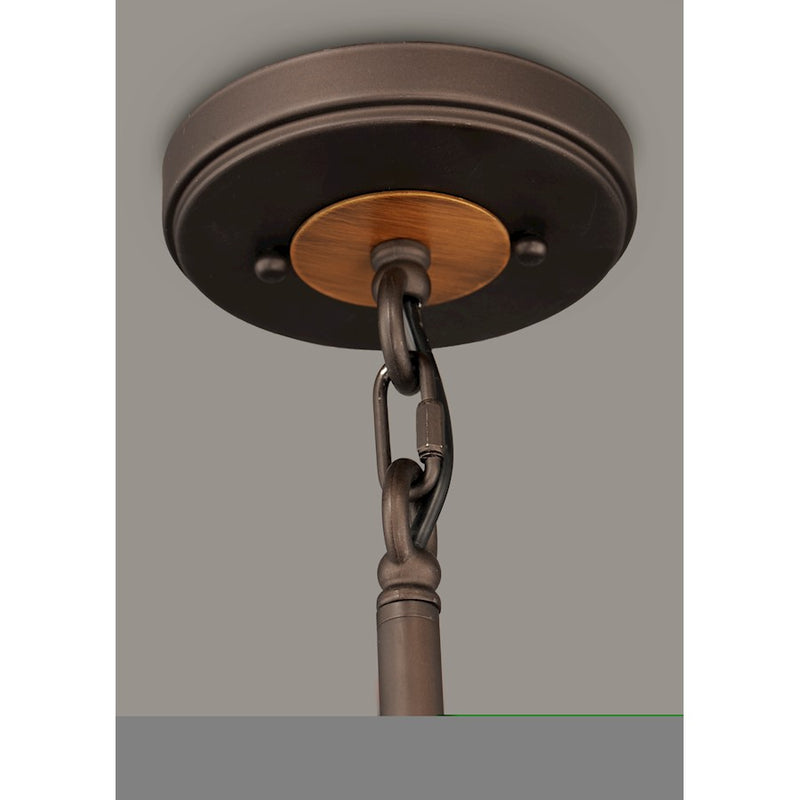 Maxim Lighting Caspian Pendant, Oil Rubbed Bronze/Antique Brass