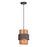 Maxim Lighting Caspian Pendant, Oil Rubbed Bronze/Antique Brass