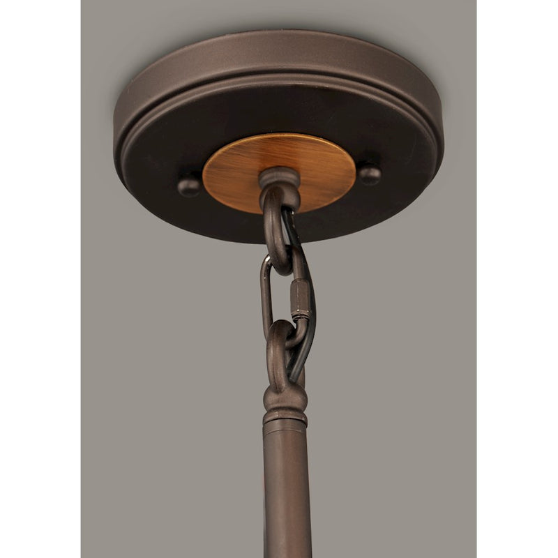 Maxim Lighting Caspian Pendant, Oil Rubbed Bronze/Antique Brass