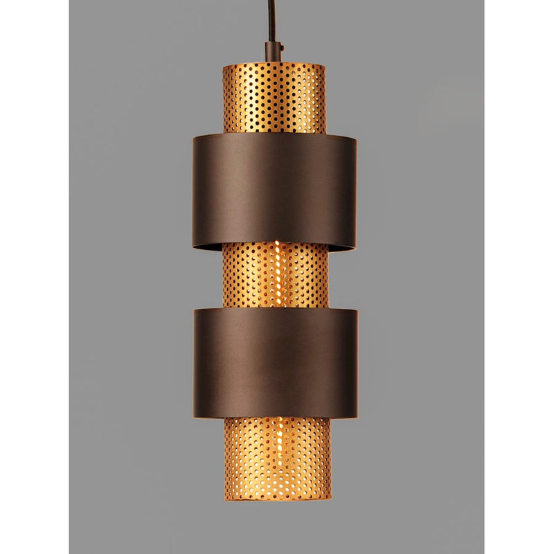 Maxim Lighting Caspian 1-Light Mini Pendant, Oil Rubbed Bronze/Brass