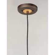 Maxim Lighting Caspian 1-Light Mini Pendant, Oil Rubbed Bronze/Brass