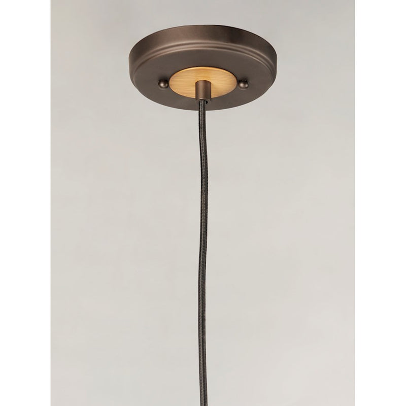 Maxim Lighting Caspian 1-Light Mini Pendant, Oil Rubbed Bronze/Brass