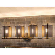Maxim Lighting Caspian 4-Light Wall Sconce in Oil Rubbed Bronze/Antique Brass