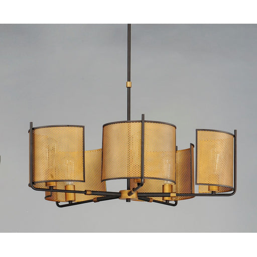 Maxim Lighting Caspian 5-Light Chandelier, Oil Rubbed Bronze/Antique Brass