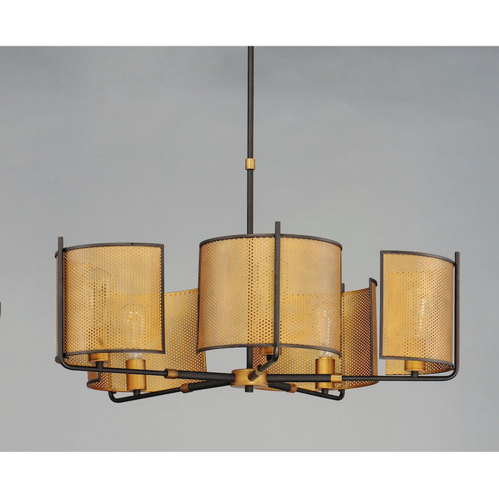 Maxim Lighting Caspian 5-Light Chandelier, Oil Rubbed Bronze/Antique Brass