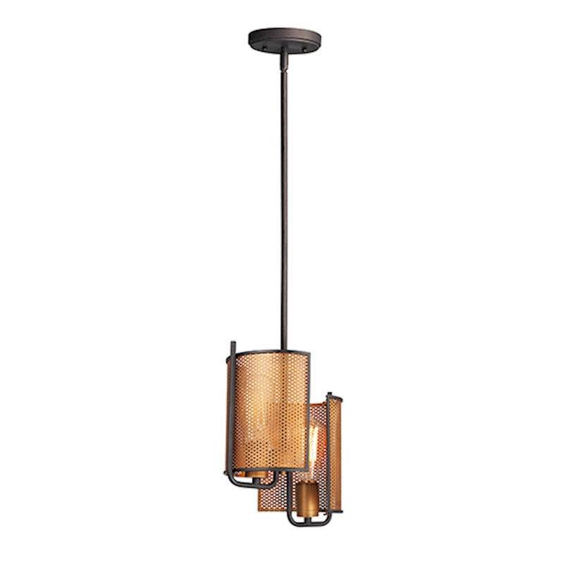 Maxim Lighting Caspian 2-Light Pendant, Oil Rubbed Bronze/Antique Brass