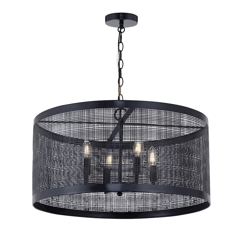 Maxim Lighting Hatcher 4 Light 24" Pendant, Black