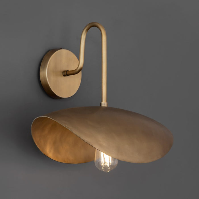 Maxim Lighting Denarii 1 Light Wall Sconce, Natural Gold