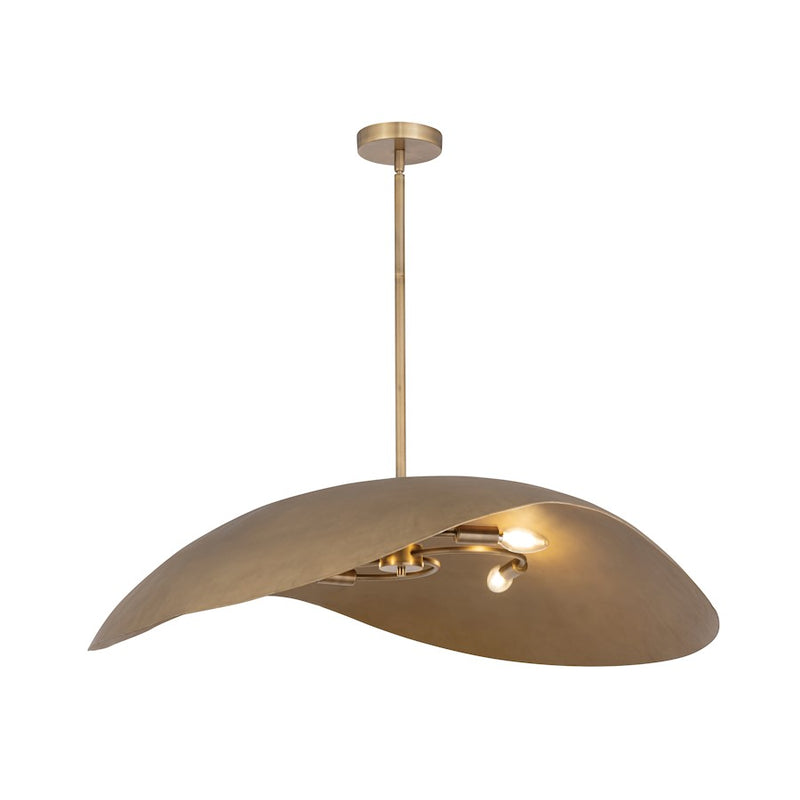 Maxim Lighting Denarii 4 Light 36" Iron Pendant, Natural Gold