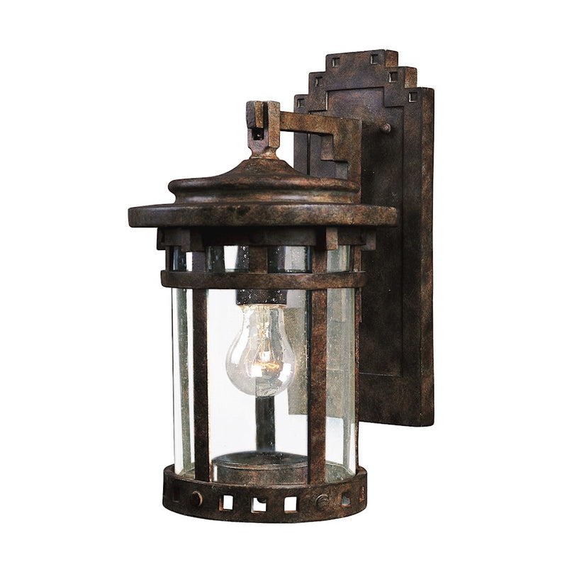 Maxim Santa Barbara Cast 1-Light Outdoor Wall Lantern Sienna -3133CDSE