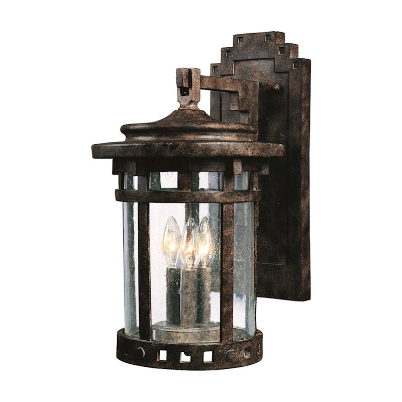 Maxim Santa Barbara Cast 3-Light Outdoor Wall Lantern Sienna -3134CDSE