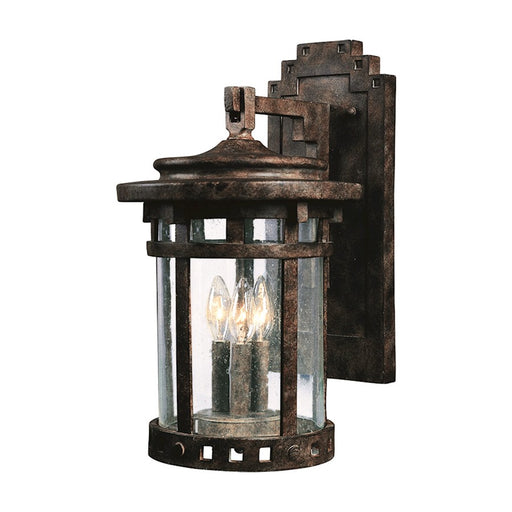 Maxim Santa Barbara Cast 3-Light Outdoor Wall Lantern Sienna -3134CDSE