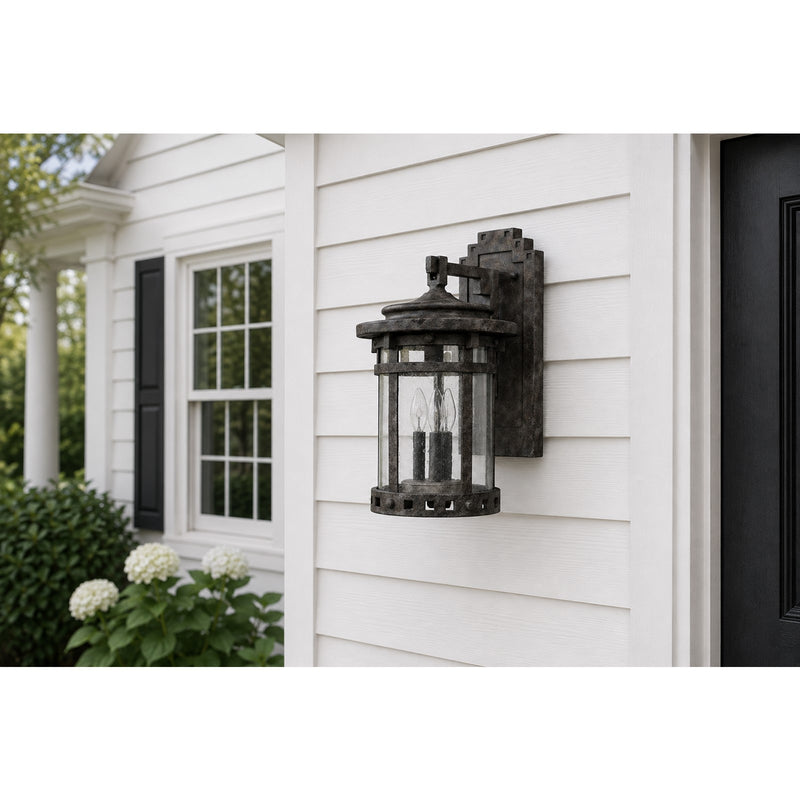 Maxim Santa Barbara Cast 3-Light Outdoor Wall Lantern Sienna -3135CDSE