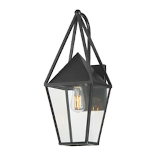 Maxim Lighting Bavaria 1 Light Outdoor Wall Sconce, Black/Clear - 3164CLBK