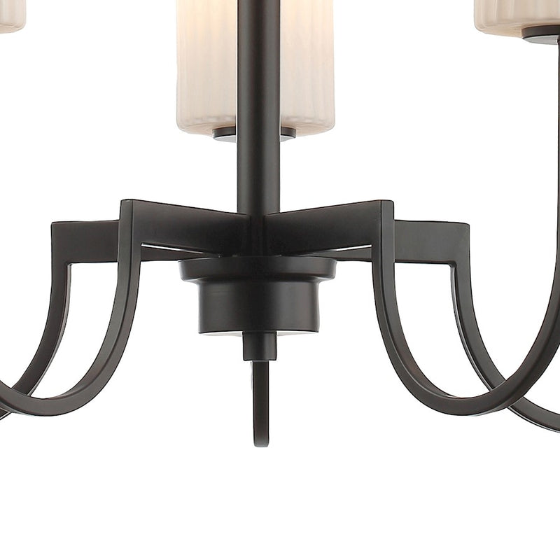 Maxim Lighting Town And Country Chandelier, Black/White