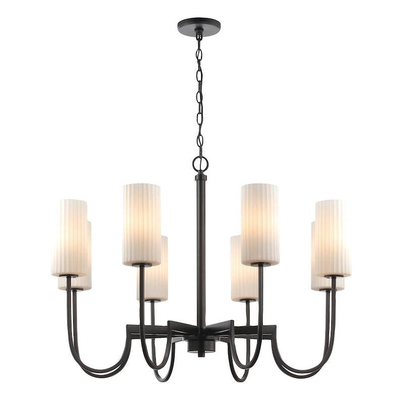 Maxim Lighting Town And Country Chandelier, Black/White