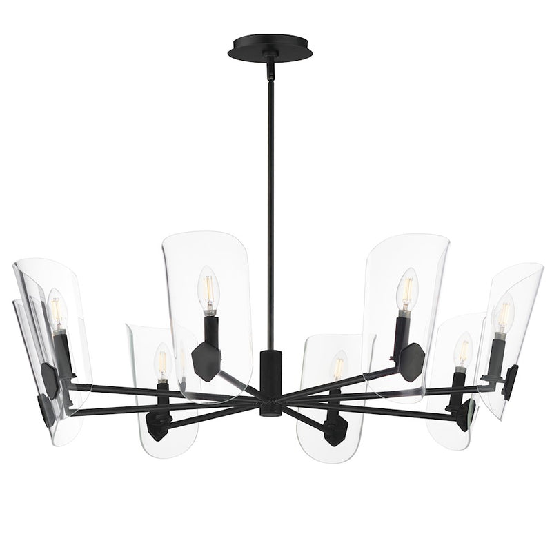 Maxim Lighting Armory 8 Light Chandelier, Black/Clear