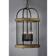 Maxim Lighting Lancaster 6-Light Pendant, Driftwood/Black