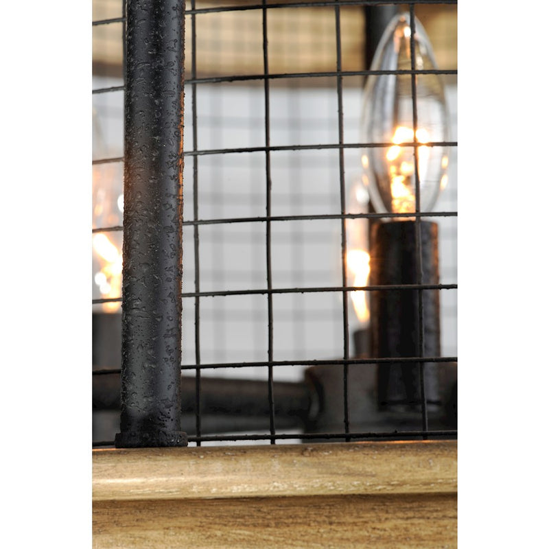 Maxim Lighting Lancaster 6-Light Pendant, Driftwood/Black