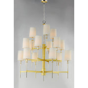 Maxim Lighting Uptown 15-Light Chandelier, Satin Brass/Nickel