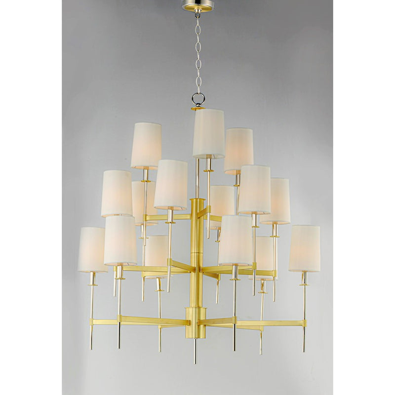 Maxim Lighting Uptown 15-Light Chandelier, Satin Brass/Nickel