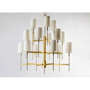 Maxim Lighting Uptown 15-Light Chandelier, Satin Brass/Nickel