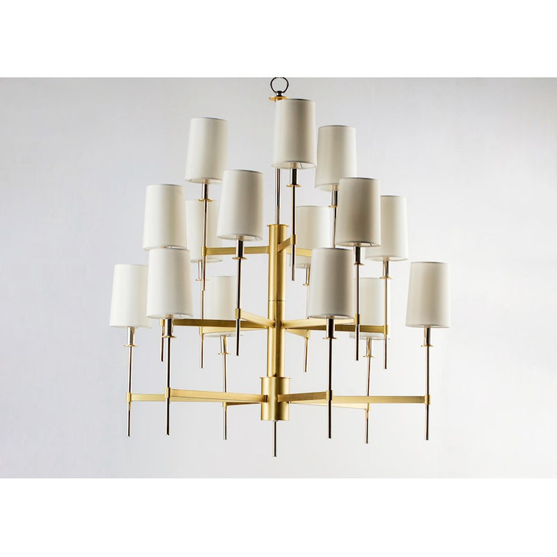 Maxim Lighting Uptown 15-Light Chandelier, Satin Brass/Nickel