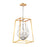 Maxim Lighting Bouquet 4-Light Pendant, Polished Nickel/Gold Leaf