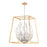 Maxim Lighting Bouquet 4-Light Pendant, Polished Nickel/Gold Leaf