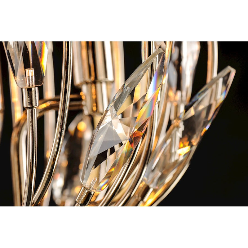 Maxim Lighting Bouquet 4-Light Pendant, Polished Nickel/Gold Leaf