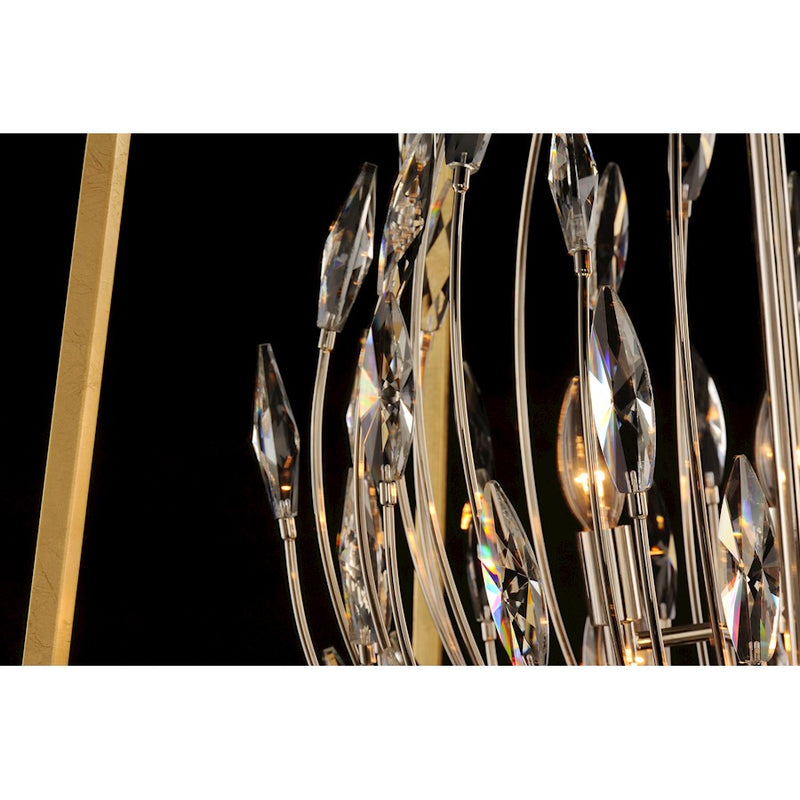 Maxim Lighting Bouquet 4-Light Pendant, Polished Nickel/Gold Leaf