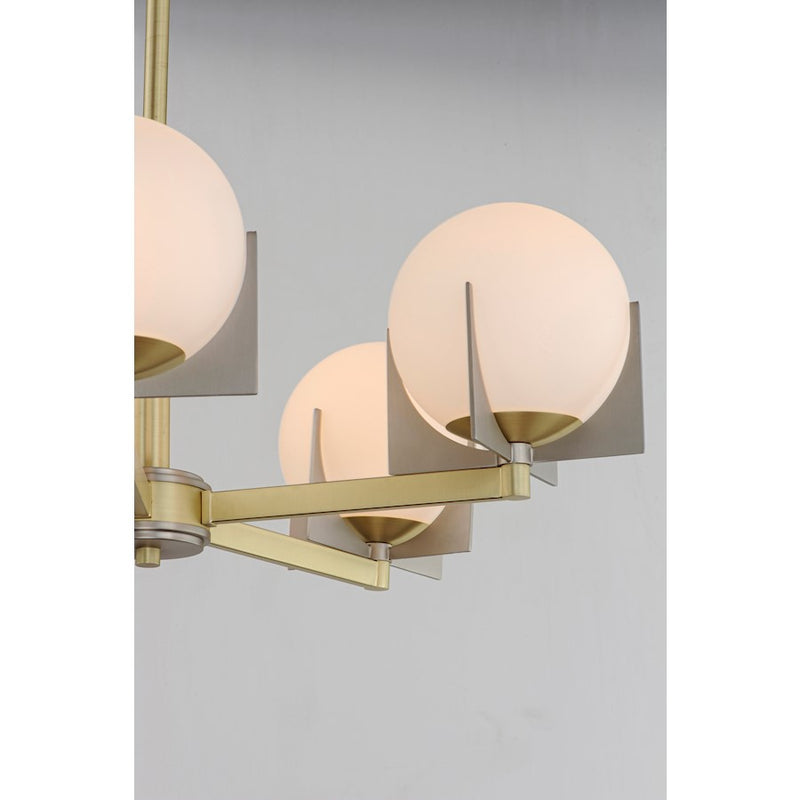 Maxim Lighting Finn 5-Light Chandelier, Satin Brass/Platinum