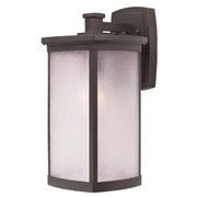 Maxim Terrace 16in 1-Light Outdoor Wall Light | Mission Bronze and Frosted Seedy Glass | Covered Patio & Entryway | 8 x 9.5 x 16 in | Model 3254FSBZ