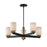 Maxim Lighting Ruffles 5 Light Chandelier, Black/Brass/White - 32655SWBKAB