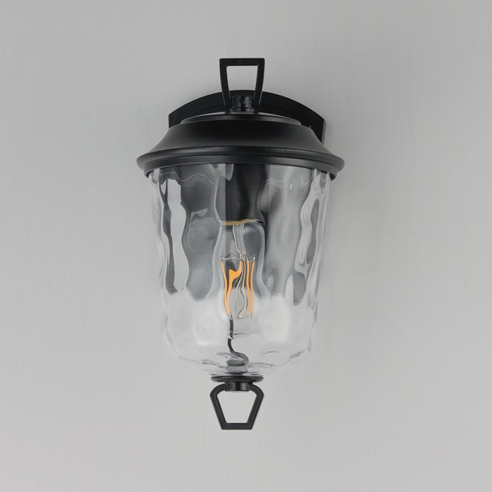 Maxim Lighting Prescott 1Lt Outdoor Wall Mount, Bronze/Water Glass