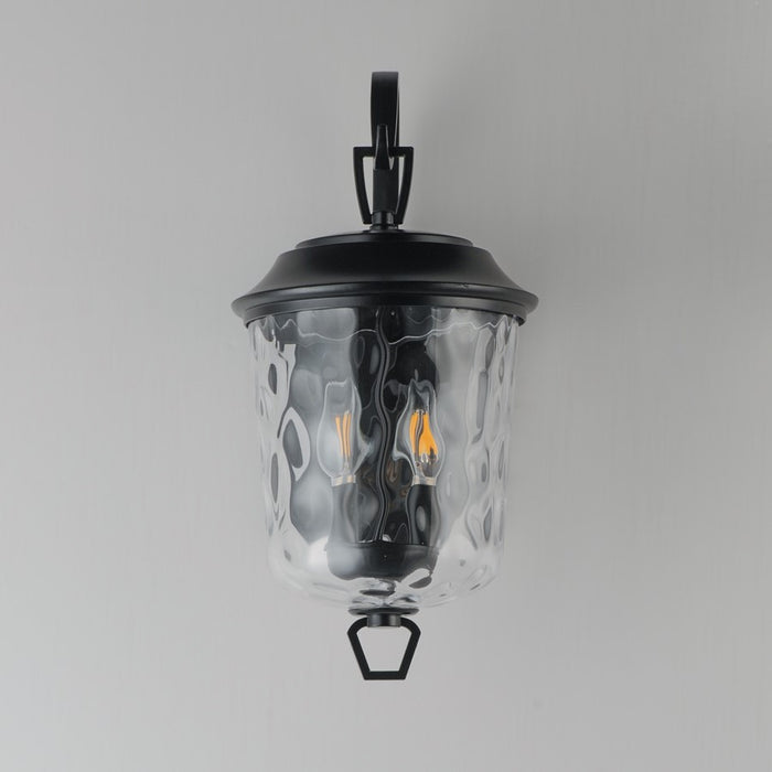 Maxim Lighting Prescott 2Lt Outdoor Wall Mount, Bronze/Water Glass