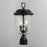 Maxim Prescott 2Lt Outdoor Post Lantern, Bronze/Water Glass