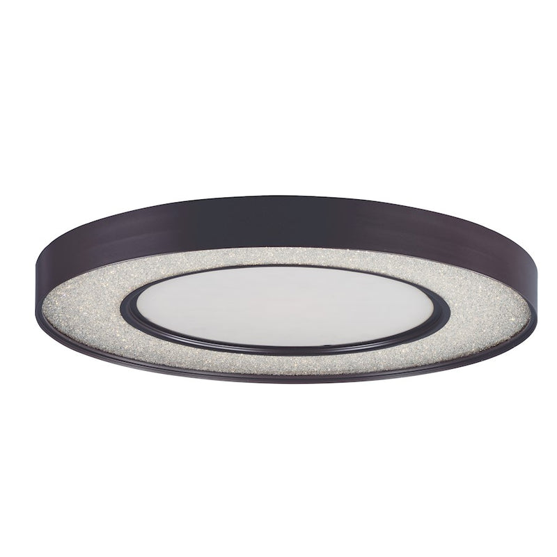 Maxim Lighting Splendor 23.5" Round LED Flush, Bronze/Crystal