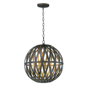 Maxim Lighting Weave LED 1-Light Pendant in Bronze Guilt and Gold