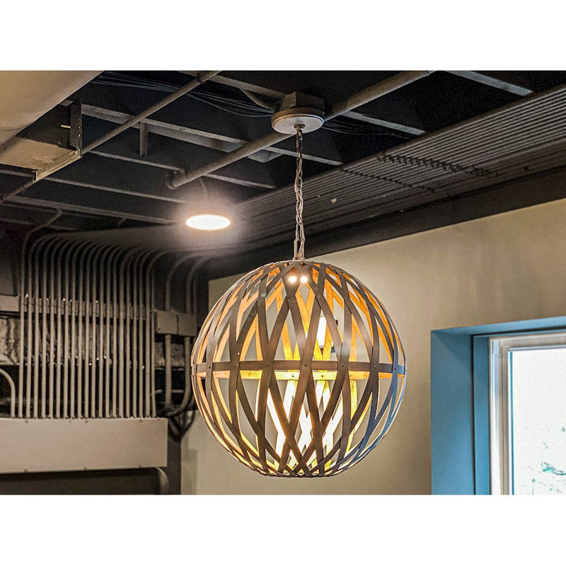 Maxim Lighting Weave LED 1-Light Pendant in Bronze Guilt and Gold