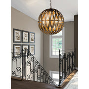 Maxim Lighting Weave LED 1-Light Pendant in Bronze Guilt and Gold
