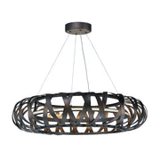 Maxim Weave LED 1-Light Chandelier in Bronze Guilt and Gold