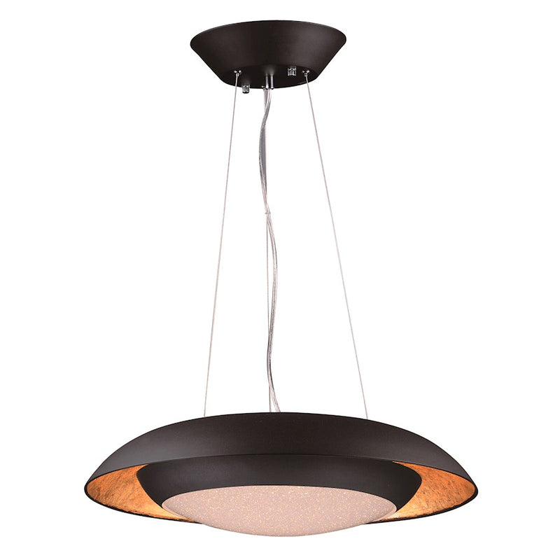 Maxim Lighting Iris LED 1-Light Pendant in Gold Leaf / Black