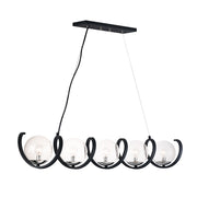 Maxim Lighting Curlicue 5-Light Pendant, Black/Polished Nickel