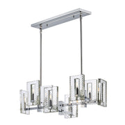 Maxim Lighting Suave 8-Light Linear Chandelier in Polished Nickel
