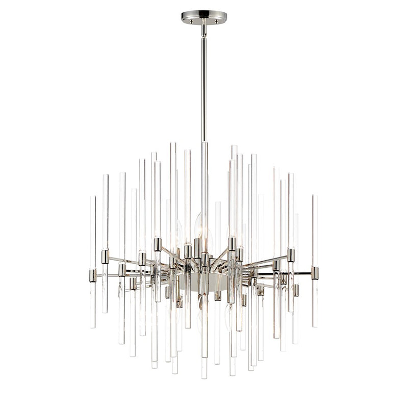 Maxim Lighting Divine 8-Light Chandelier, Polished Nickel/Clear