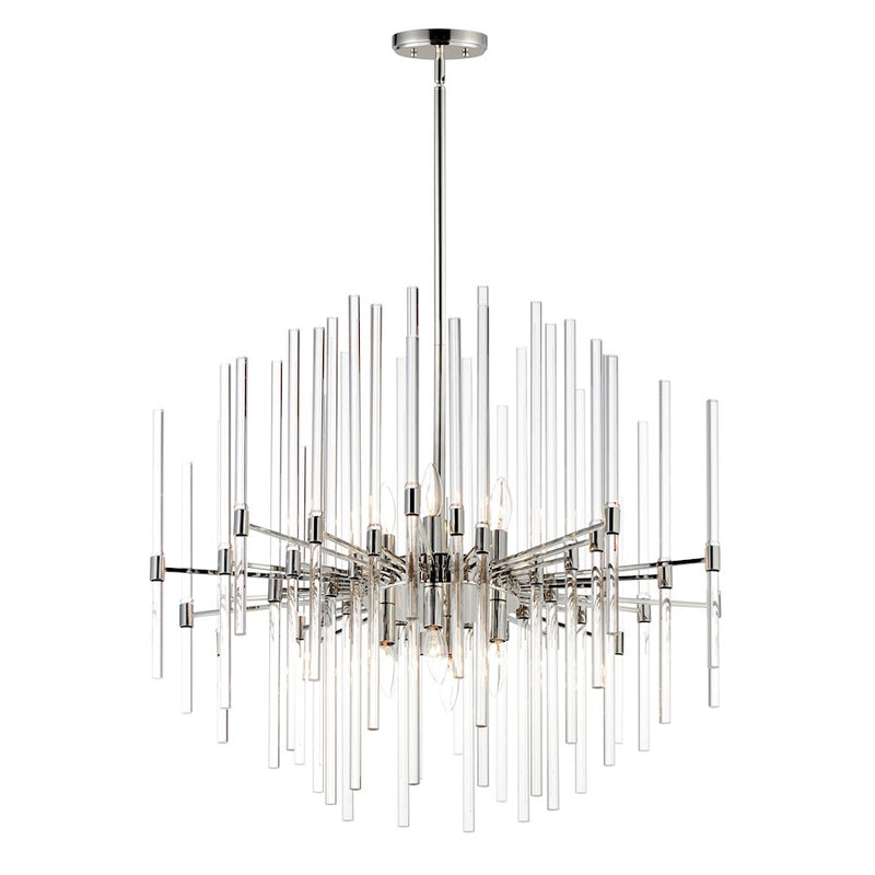 Maxim Lighting Divine 8-Light Chandelier, Polished Nickel/Clear