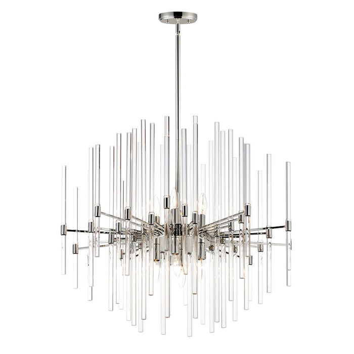 Maxim Lighting Divine 8-Light Chandelier, Polished Nickel/Clear