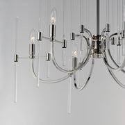 Maxim Lighting Divine 6 Light Chandelier, Polished Nickel/Clear