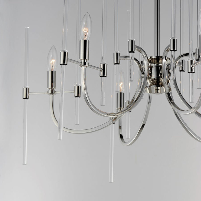 Maxim Lighting Divine 6 Light Chandelier, Polished Nickel/Clear